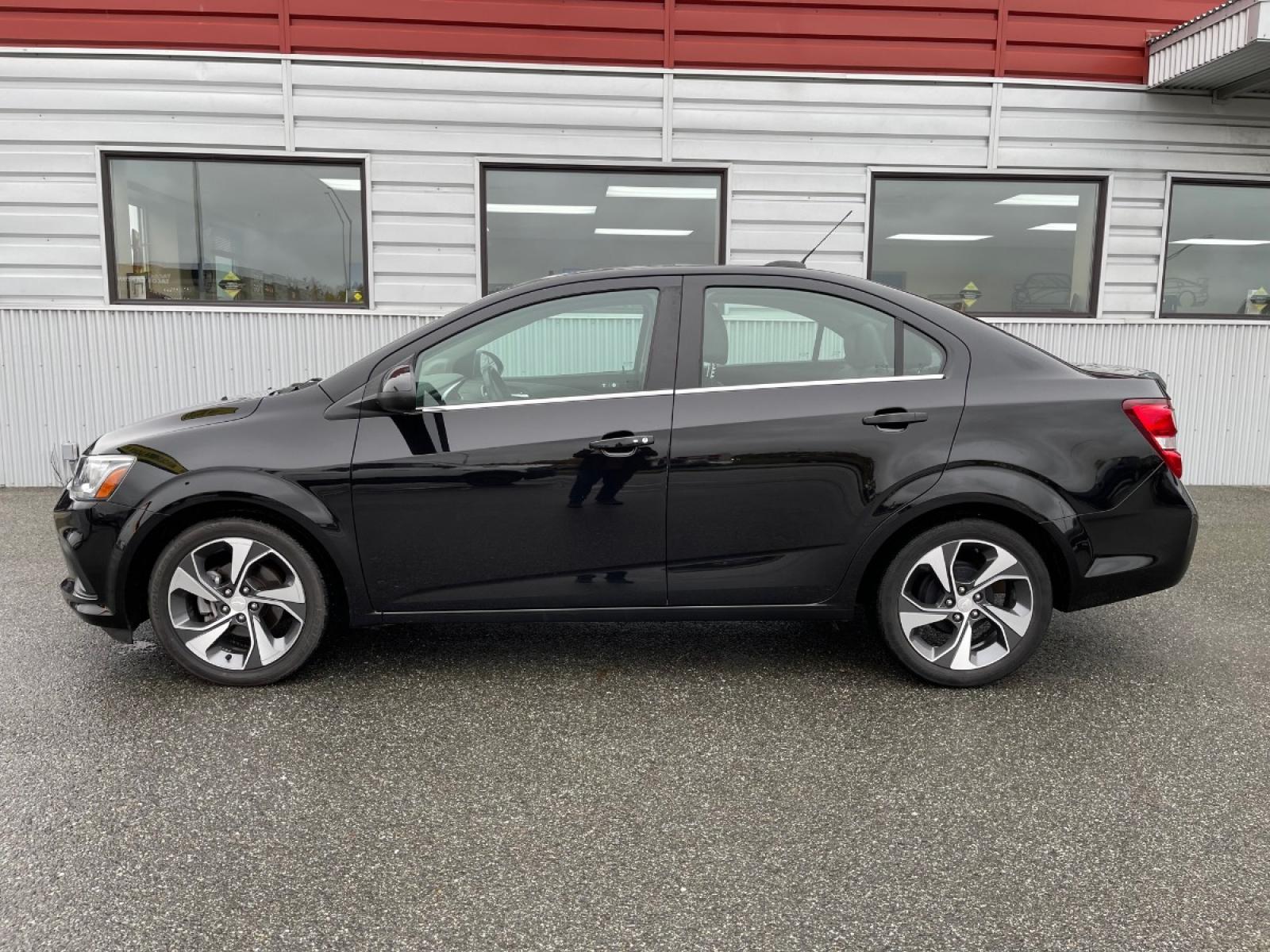2020 BLACK /Black CHEVROLET SONIC PREMIER (1G1JF5SB2L4) with an 1.4L engine, Automatic transmission, located at 1960 Industrial Drive, Wasilla, 99654, (907) 274-2277, 61.573475, -149.400146 - Photo #1