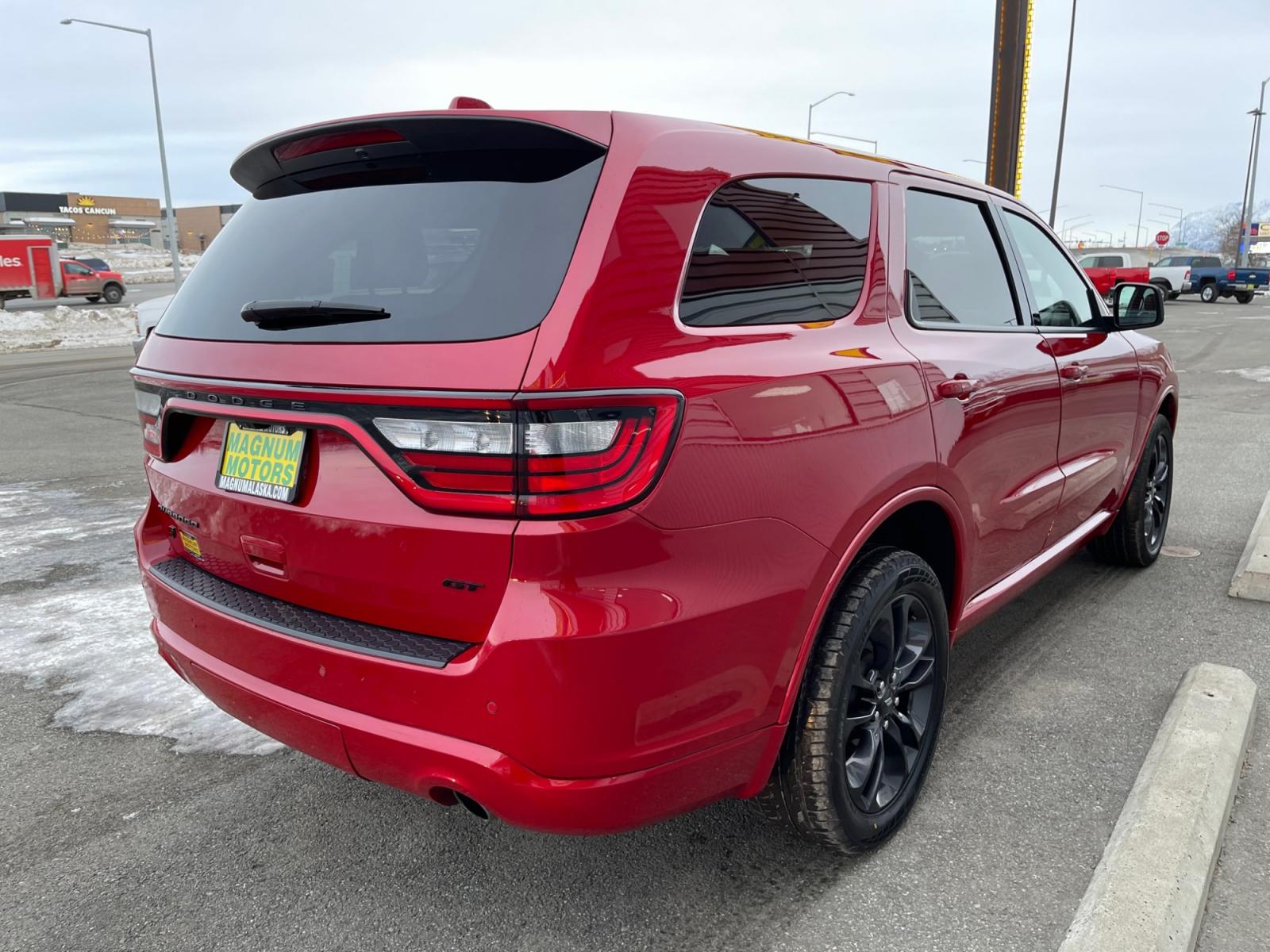 2021 RED /Black DODGE DURANGO GT (1C4RDJDG3MC) with an 3.6L engine, Automatic transmission, located at 1960 Industrial Drive, Wasilla, 99654, (907) 274-2277, 61.573475, -149.400146 - Photo #4