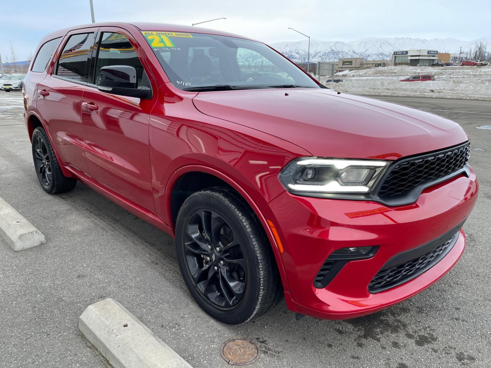 2021 RED /Black DODGE DURANGO GT (1C4RDJDG3MC) with an 3.6L engine, Automatic transmission, located at 1960 Industrial Drive, Wasilla, 99654, (907) 274-2277, 61.573475, -149.400146 - Photo #5