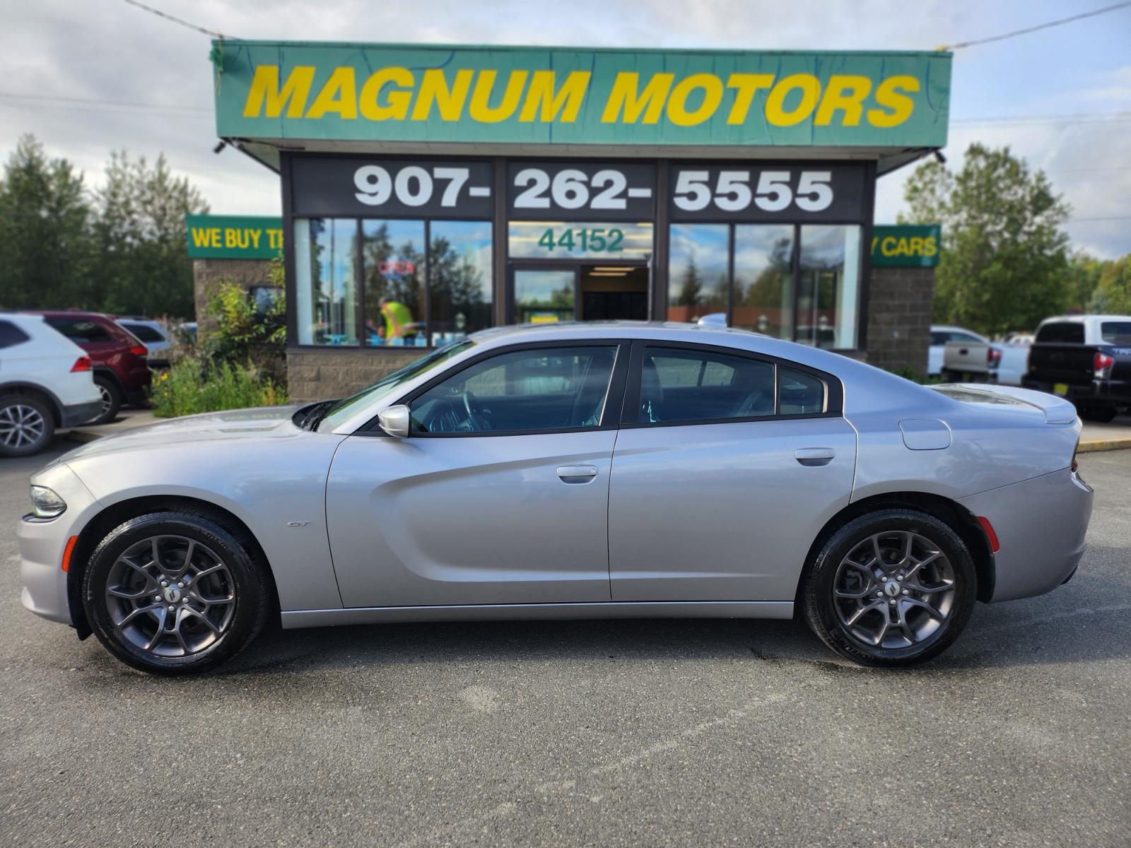 2018 SILVER /BLACK LEATHER DODGE CHARGER GT (2C3CDXJGXJH) with an 3.6L engine, Automatic transmission, located at 1960 Industrial Drive, Wasilla, 99654, (907) 274-2277, 61.573475, -149.400146 - Photo #0